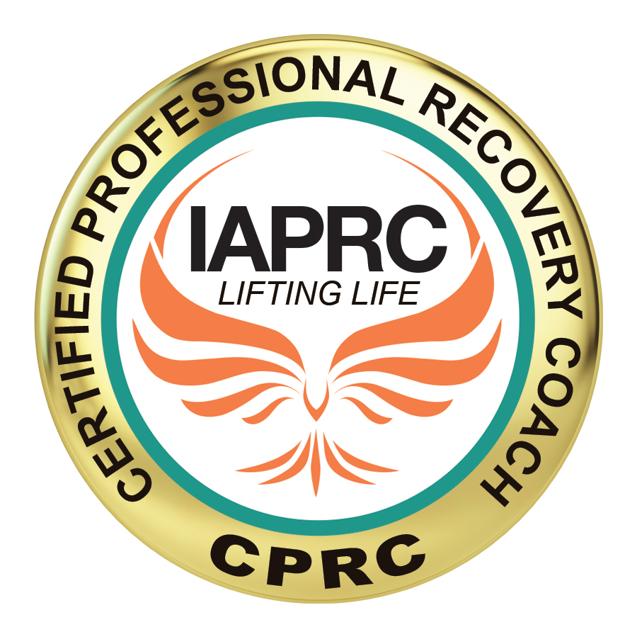 Certified Professional Recovery Coach (CPRC) badge, IAPRC