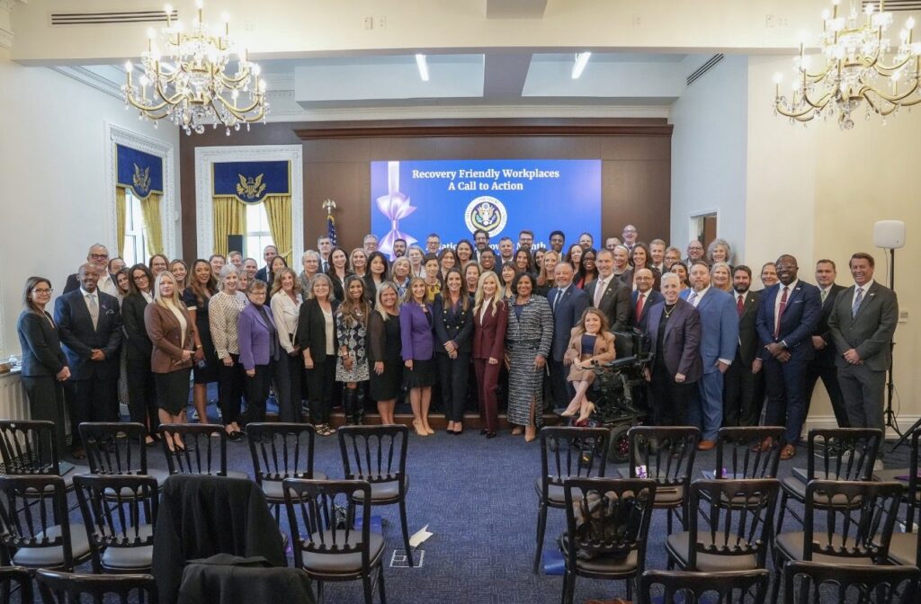 Recovery Friendly Workplace leaders gathered at the White House National Recovery Month celebration